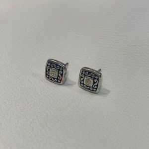 Brighton Square Crystal Post Earrings